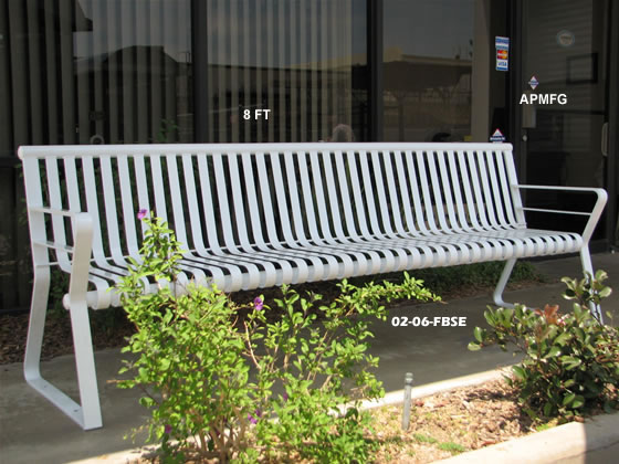 Solid Metal Bench with Flat Bar